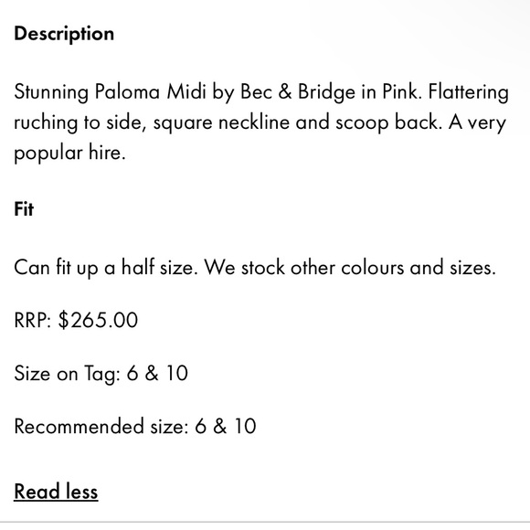 NWT Bec & Bridge Paloma MIDI Dress in Flamingo. - Picture 3 of 9